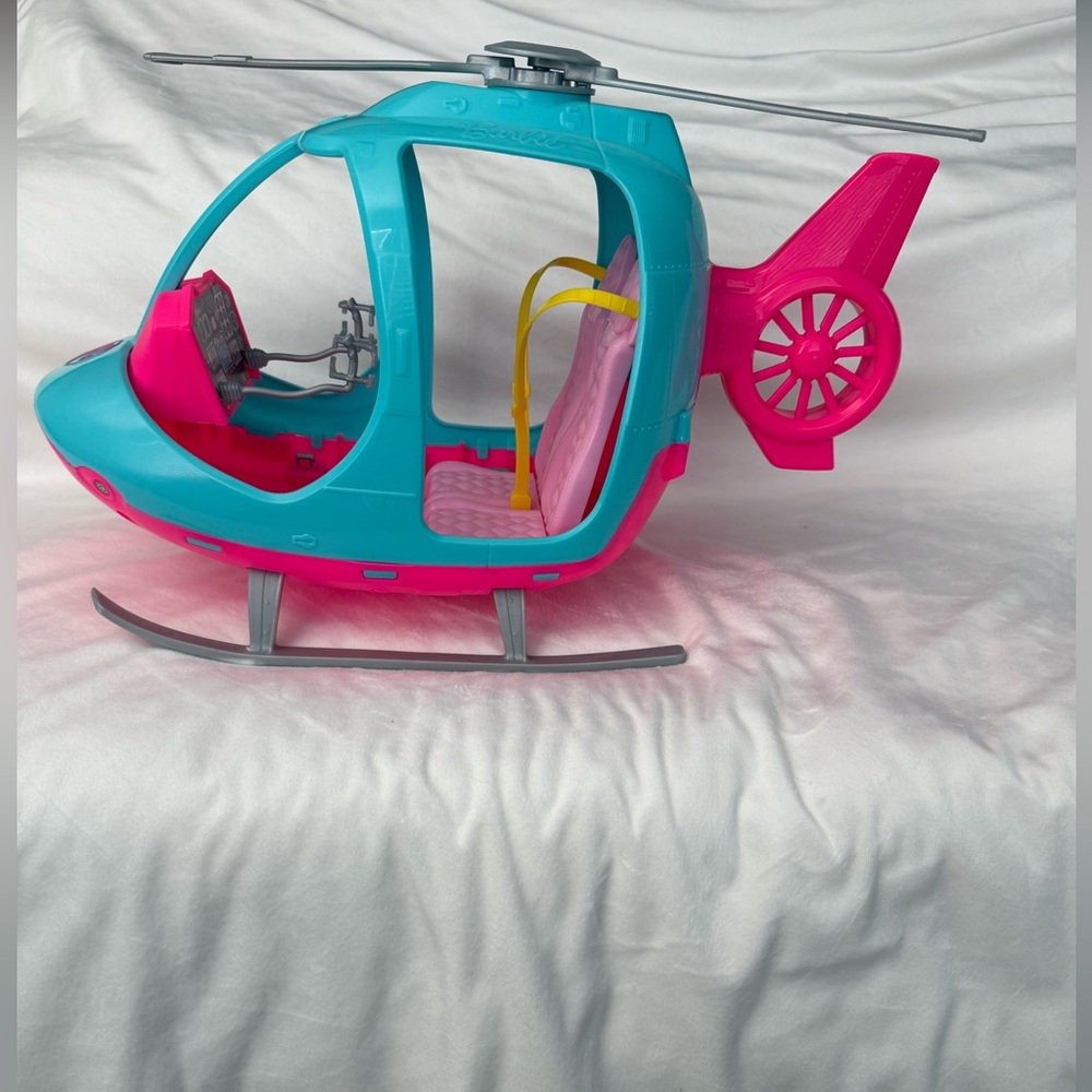 Mattel Pink and Blue Helicopter Vehicle Toy